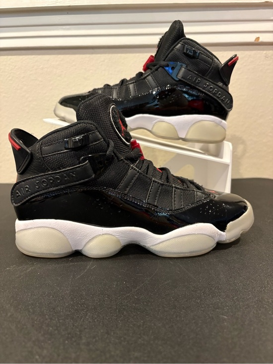 Nike Other - Nike Boys Air Jordan 6 Rings 323419-064 Black Basketball Shoes Sneakers Sz 4.5 Y